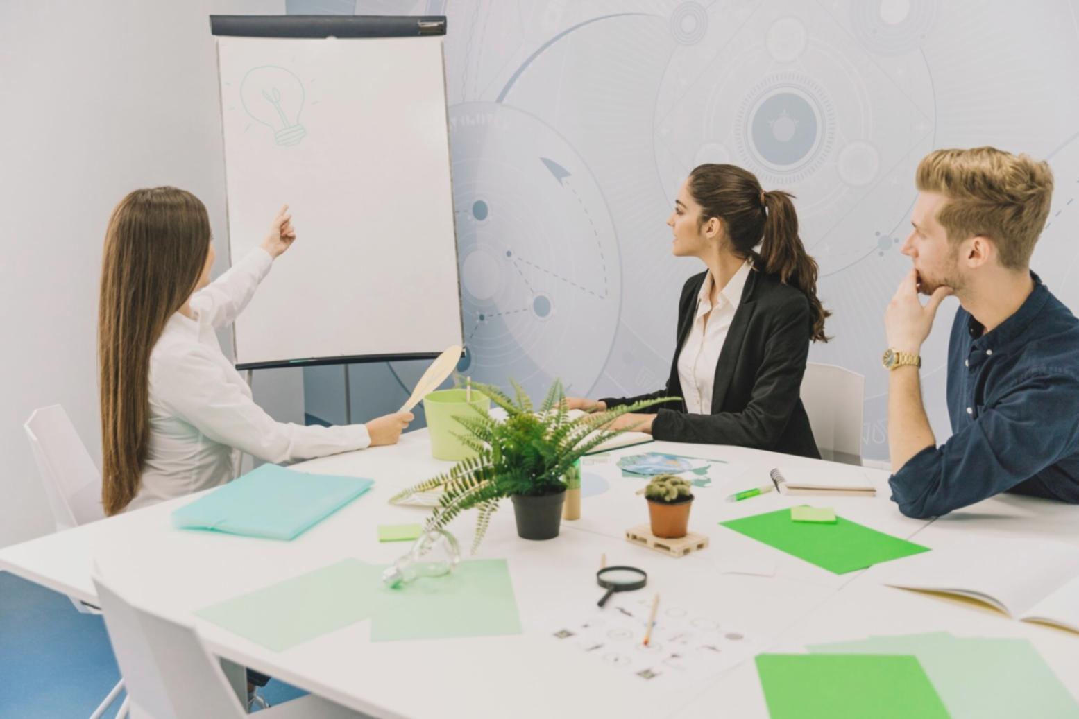 Professional meeting discussing financial optimization strategies